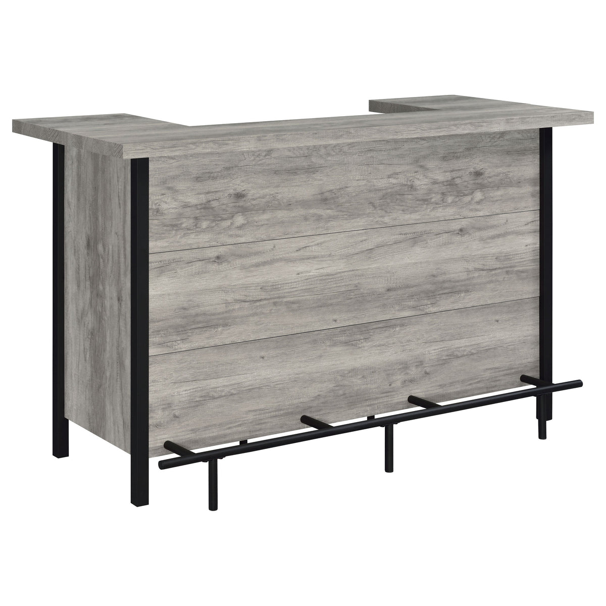 Bellemore Freestanding Home Bar Wine Cabinet Rustic Oak