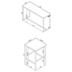 Juego de mesa de comedor Cassidy de altura de mostrador en roble oscuro