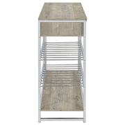 Melrose - Mueble de bar con 2 cajones y botellero para vinos, color gris