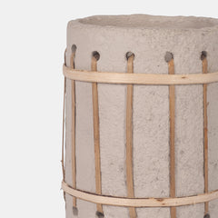 Ecomix, Top Weave Nomad Vase, Ivory