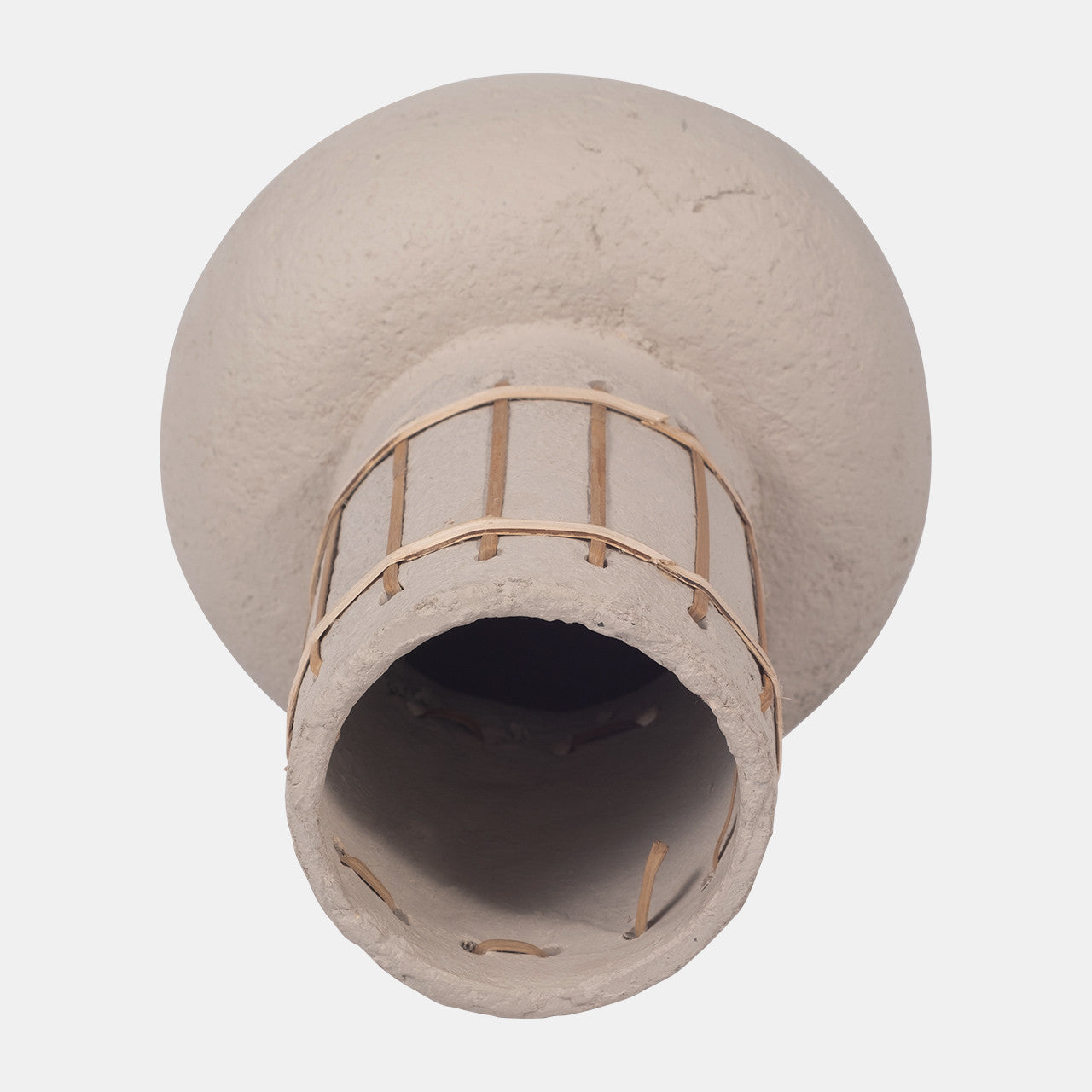 Ecomix, Top Weave Nomad Vase, Ivory