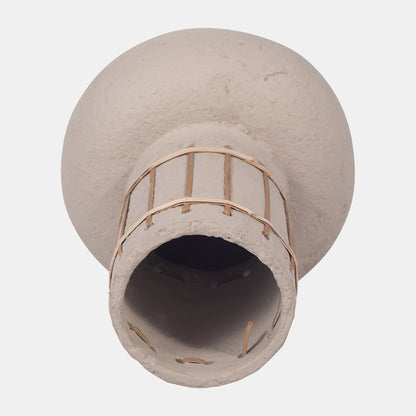 Ecomix, Top Weave Nomad Vase, Ivory