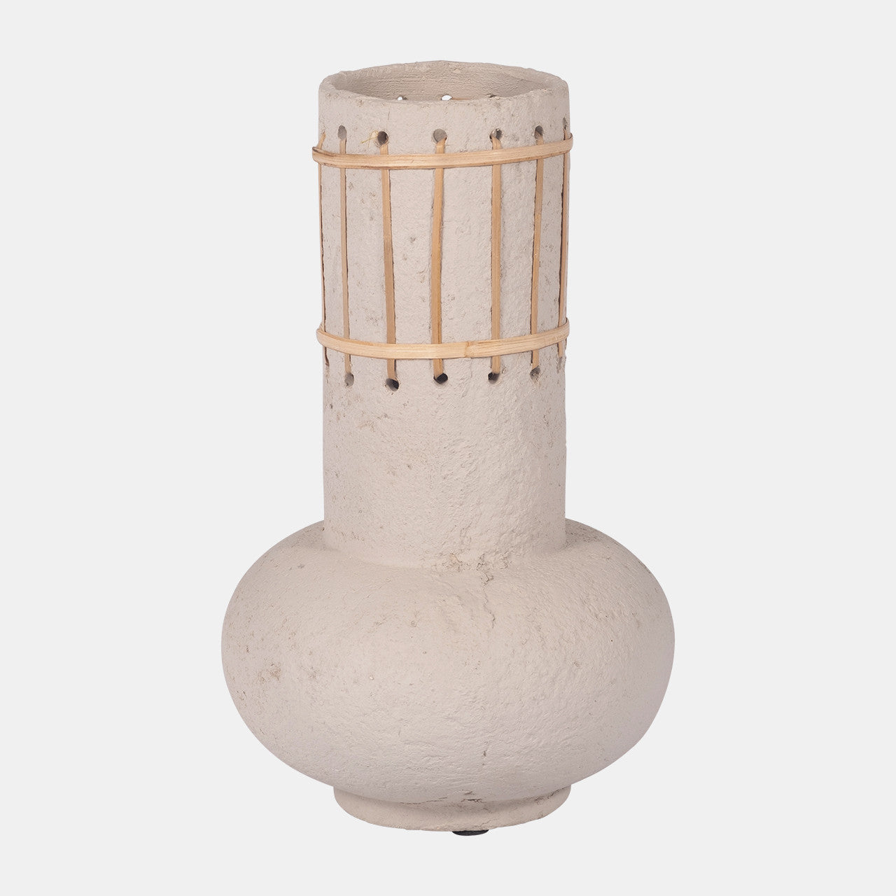 Ecomix, Top Weave Nomad Vase, Ivory