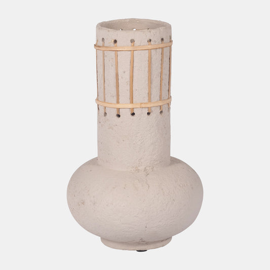Ecomix, Top Weave Nomad Vase, Ivory