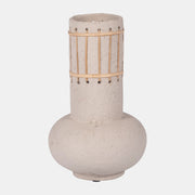 Ecomix, Top Weave Nomad Vase, Ivory