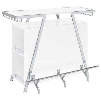 Mueble bar independiente LED para el hogar Araceli blanco de alto brillo