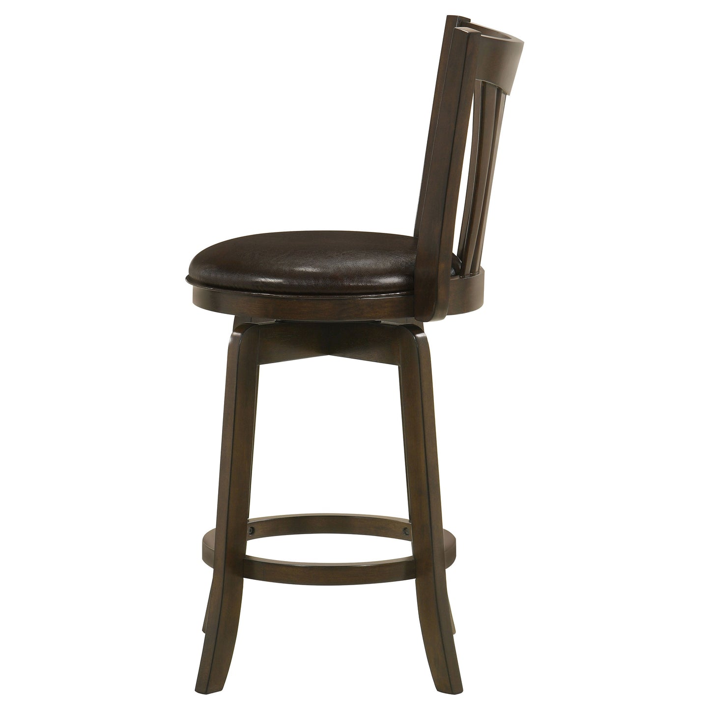 Silla de bar giratoria de altura de mostrador Lambert Wood en cerezo oscuro