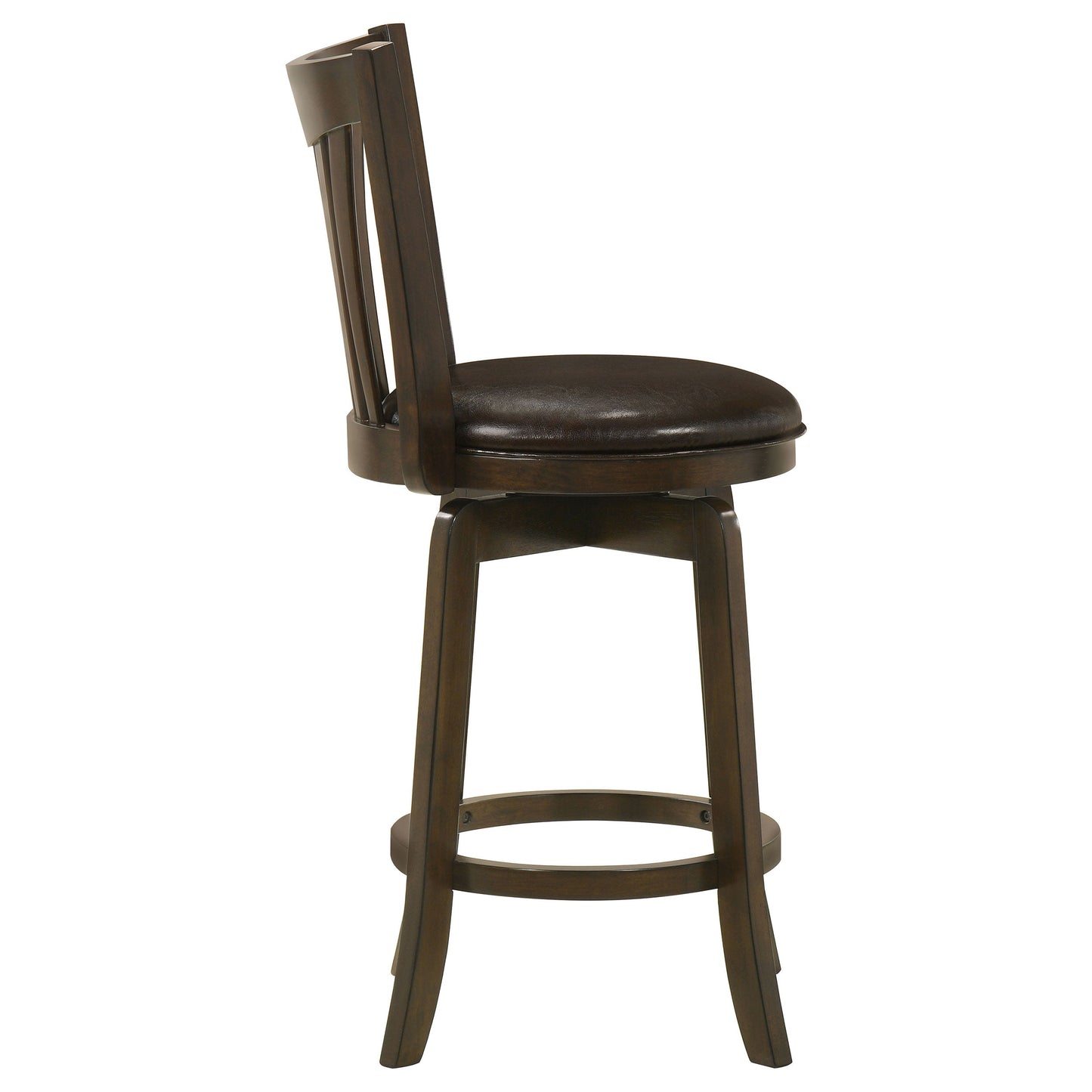 Silla de bar giratoria de altura de mostrador Lambert Wood en cerezo oscuro
