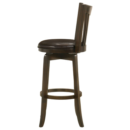 Silla de bar giratoria de altura de mostrador Lambert Wood en cerezo oscuro