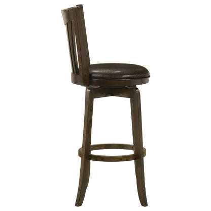 Silla de bar giratoria de altura de mostrador Lambert Wood en cerezo oscuro