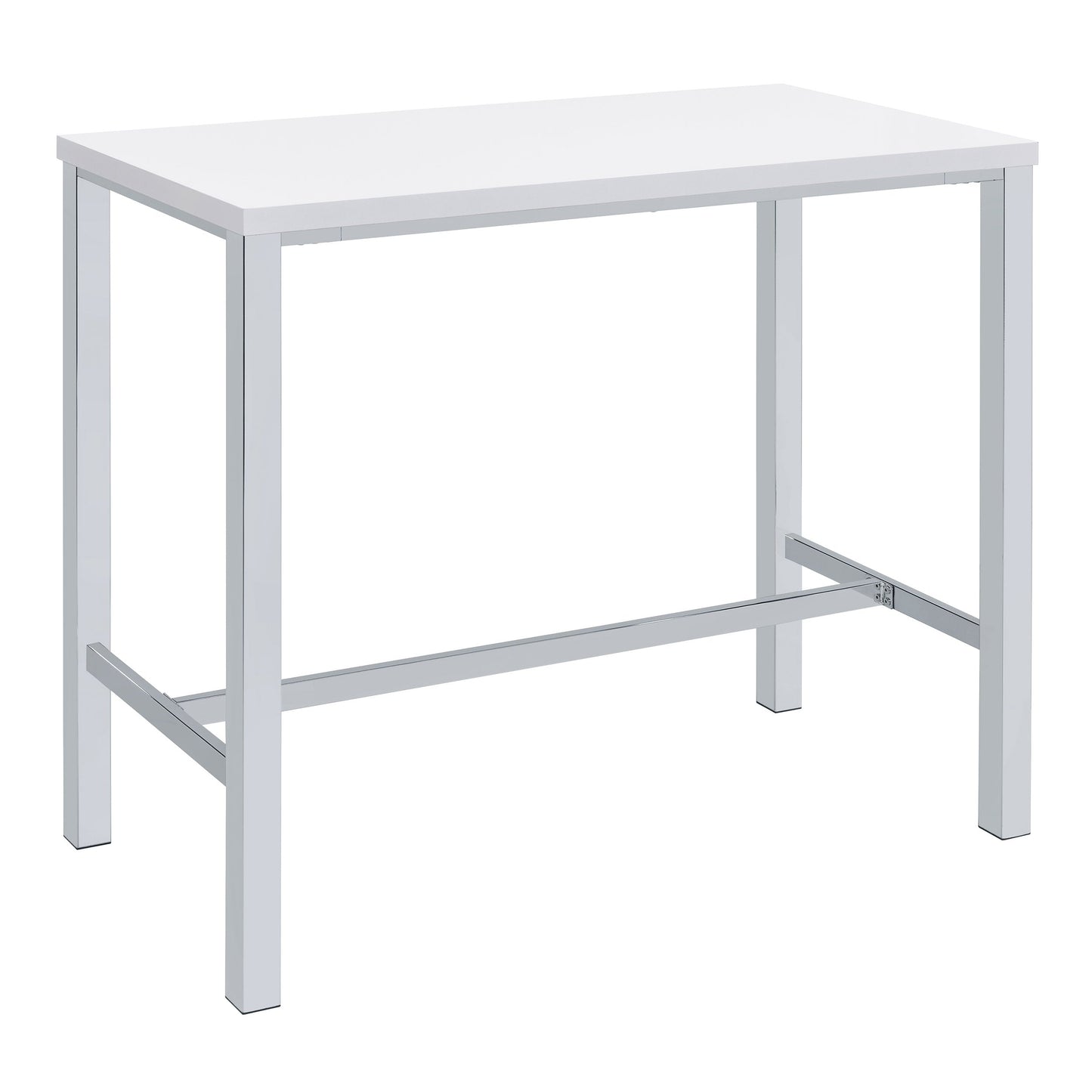 Natividad Pub Height Bar Table Set White High Gloss