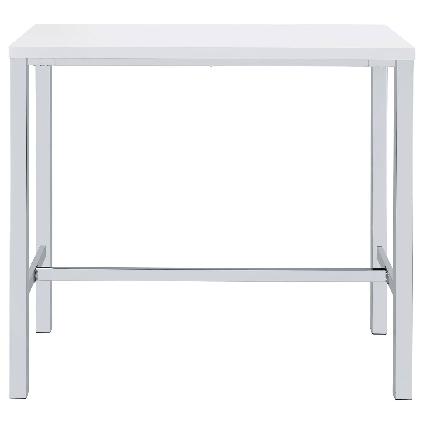 Natividad Pub Height Bar Table Set White High Gloss