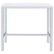 Juego de mesa de bar Natividad Pub Height, blanco de alto brillo