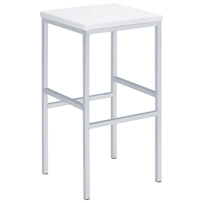 Natividad Pub Height Bar Table Set White High Gloss