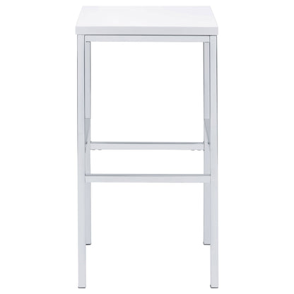 Natividad Pub Height Bar Table Set White High Gloss