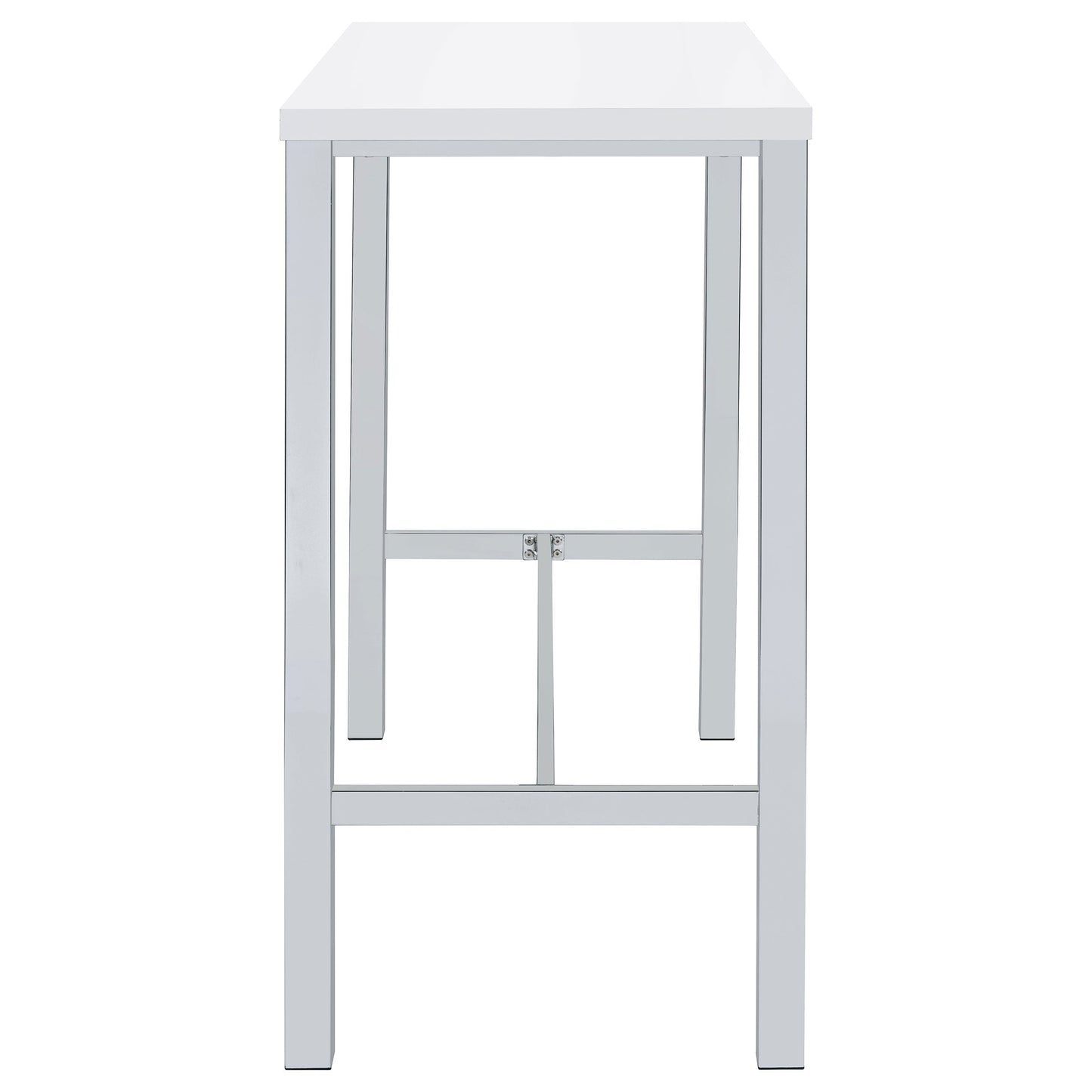 Natividad Pub Height Bar Table Set White High Gloss