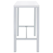 Juego de mesa de bar Natividad Pub Height, blanco de alto brillo
