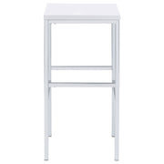Juego de mesa de bar Natividad Pub Height, blanco de alto brillo