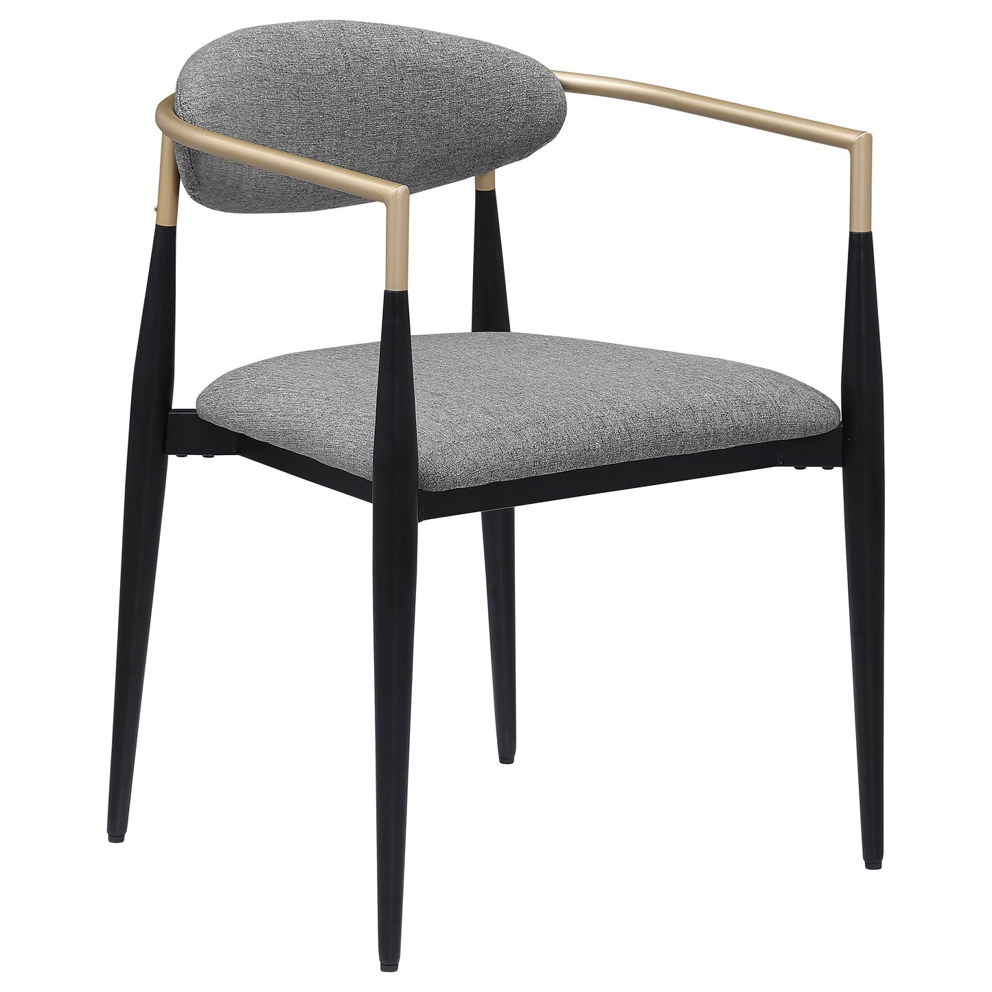 Alexis Fabric Upholstered Dining Arm Chair Beige (Set of 2)