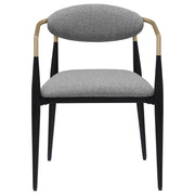 Alexis Fabric Upholstered Dining Arm Chair Beige (Set of 2)