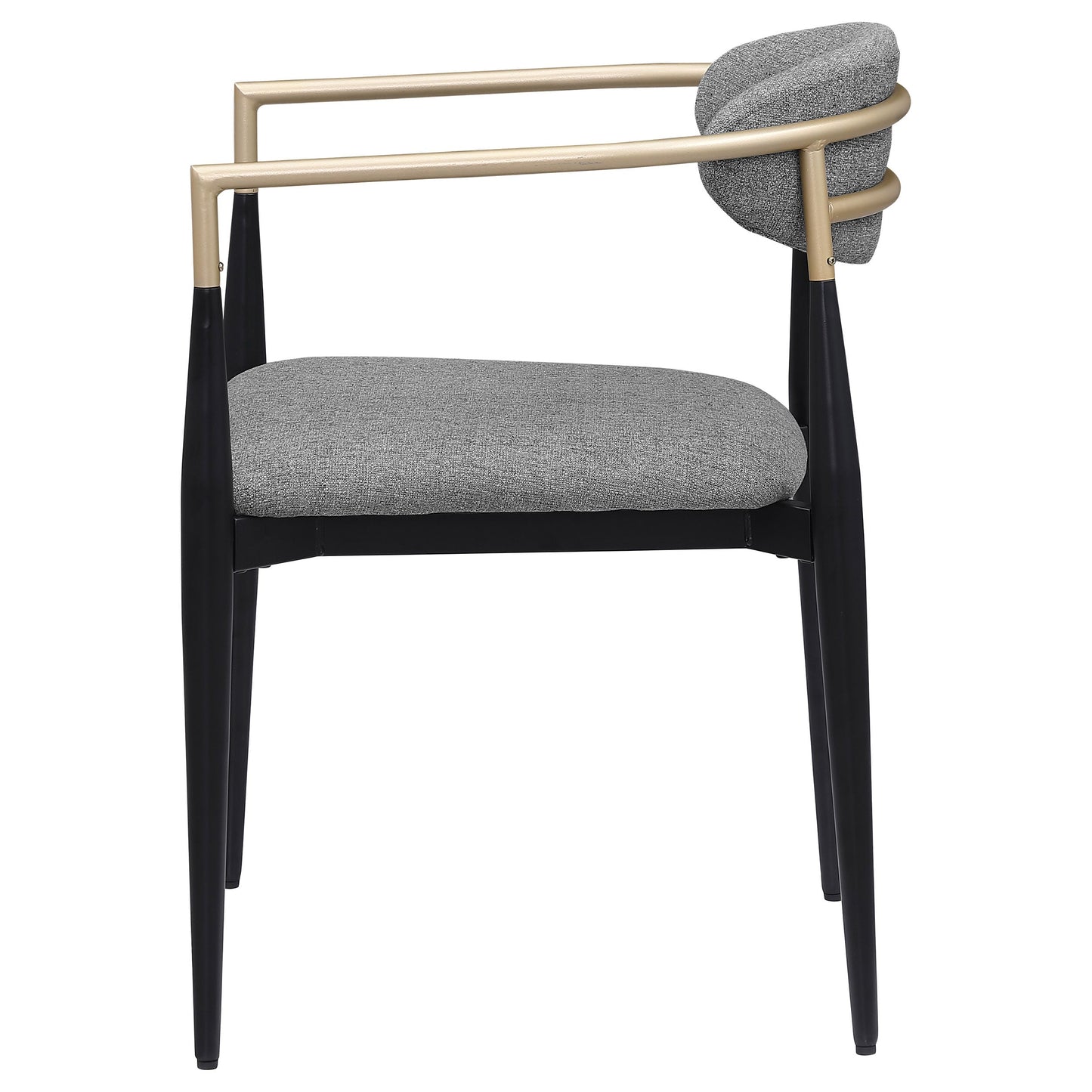 Alexis Fabric Upholstered Dining Arm Chair Beige (Set of 2)