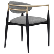 Alexis Fabric Upholstered Dining Arm Chair Beige (Set of 2)
