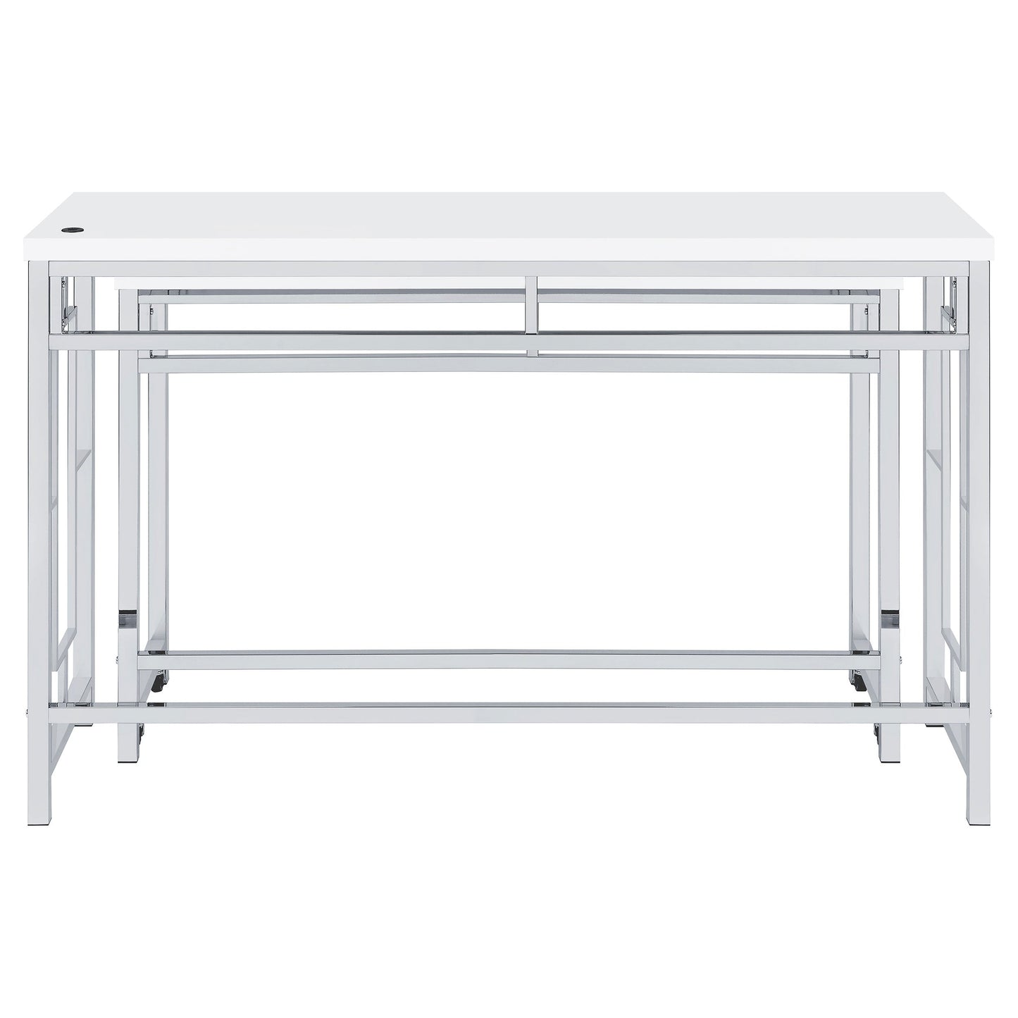 Juego de mesa de altura de mostrador multiusos Jackson blanco