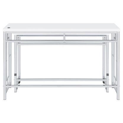 Juego de mesa de altura de mostrador multiusos Jackson blanco