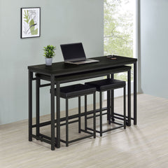Juego de mesa multiusos Hawes de altura de mostrador, color negro