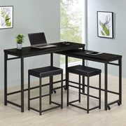 Juego de mesa multiusos Hawes de altura de mostrador, color negro