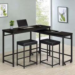 Juego de mesa multiusos Hawes de altura de mostrador, color negro