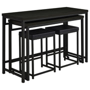 Juego de mesa multiusos Hawes de altura de mostrador, color negro