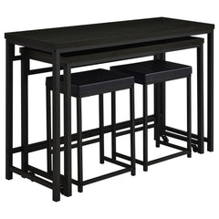 Juego de mesa multiusos Hawes de altura de mostrador, color negro