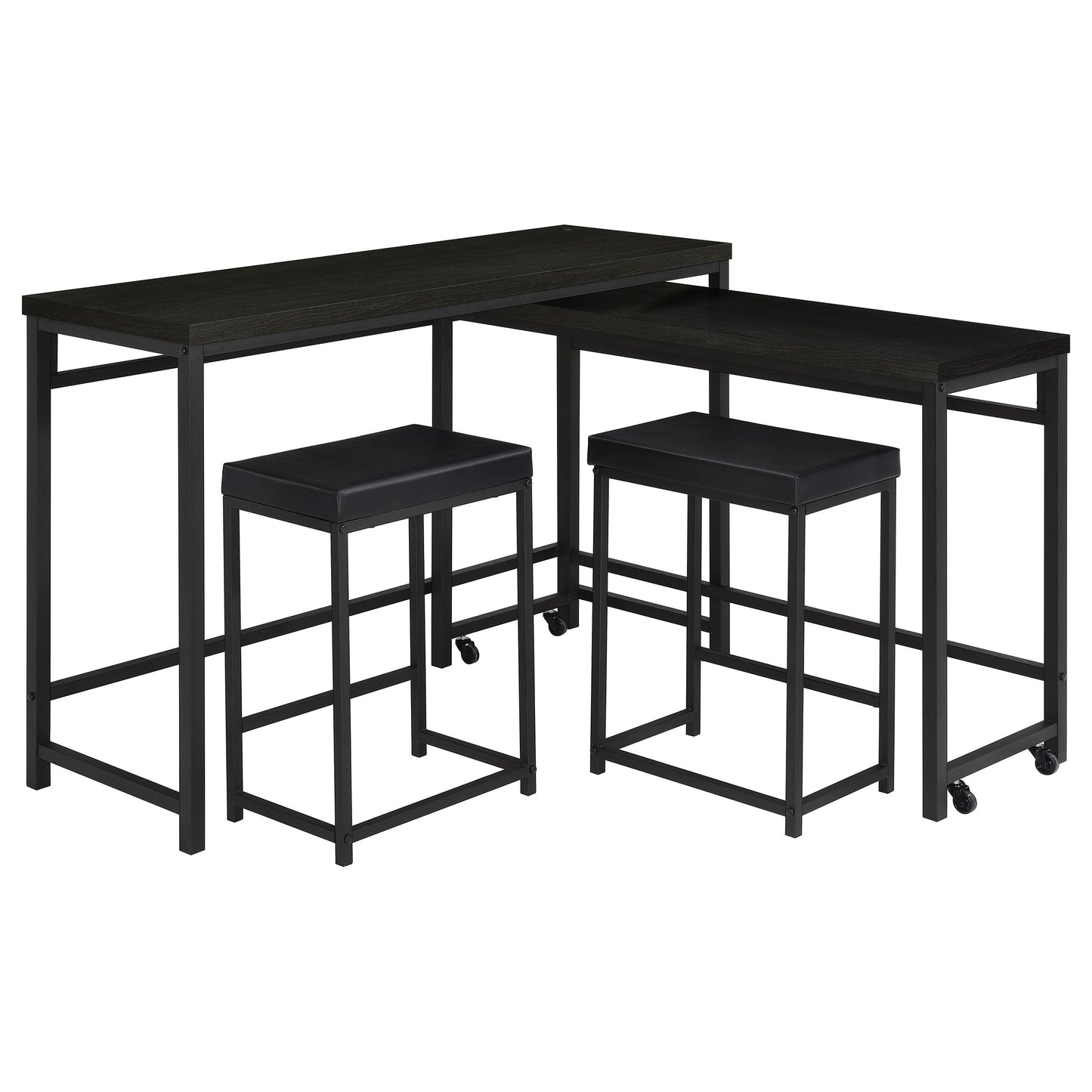 Juego de mesa multiusos Hawes de altura de mostrador, color negro