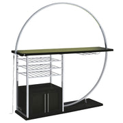 Mueble bar circular LED de 2 puertas Risley para el hogar, blanco de alto brillo