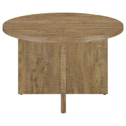 Mesa de comedor redonda Jamestown de madera compuesta de 47 pulgadas, mango