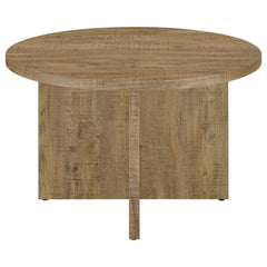 Mesa de comedor redonda Jamestown de madera compuesta de 47 pulgadas, mango
