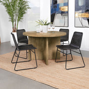 Mesa de comedor redonda Jamestown de madera compuesta de 47 pulgadas, mango