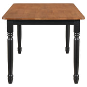 Hollyoak Rectangular Dining Set Walnut and Black