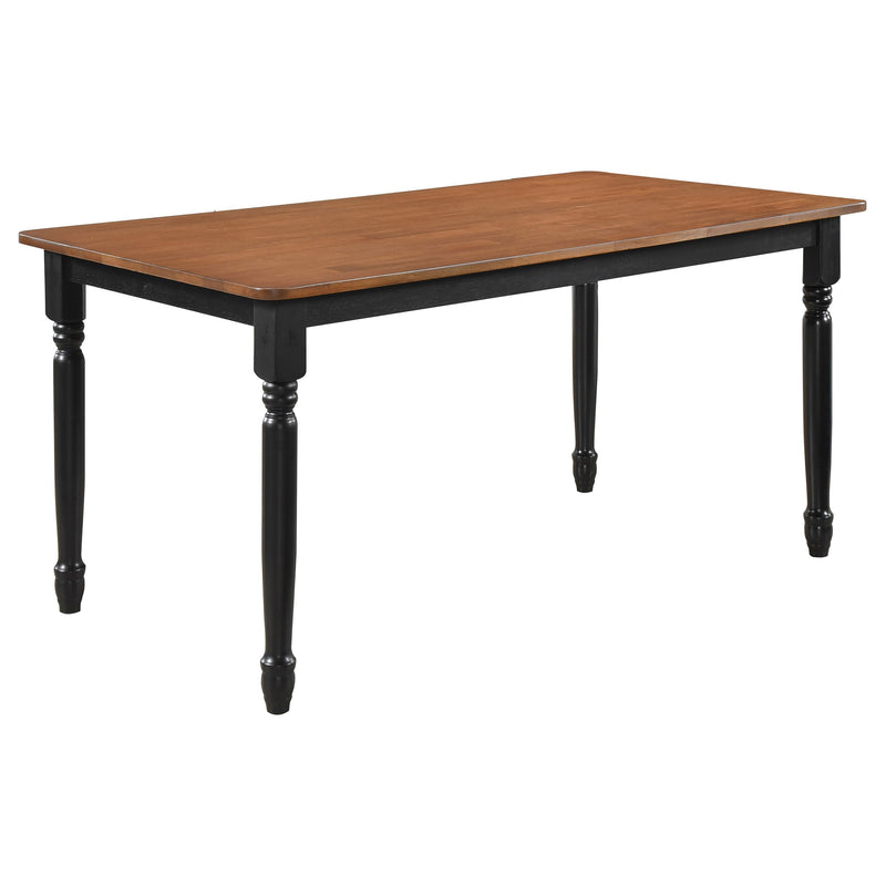 Mesa de comedor rectangular de madera Hollyoak de 63 pulgadas en nogal