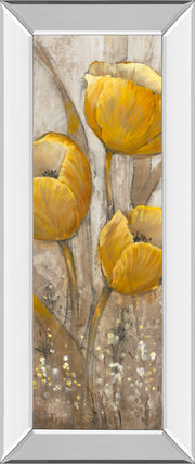 Mirrored Frame Ochre Tulips II By Tim Otoole