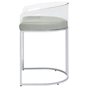 Silla de bar de acrílico transparente Thermosolis cromada (juego de 2)