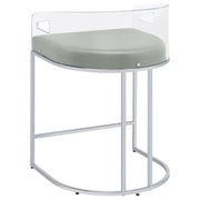 Silla de bar de acrílico transparente Thermosolis cromada (juego de 2)