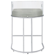 Silla de bar de acrílico transparente Thermosolis cromada (juego de 2)