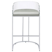 Silla de bar de acrílico transparente Thermosolis cromada (juego de 2)