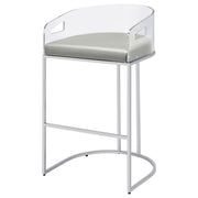 Silla de bar de acrílico transparente Thermosolis cromada (juego de 2)