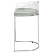 Silla de bar de acrílico transparente Thermosolis cromada (juego de 2)