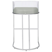 Silla de bar de acrílico transparente Thermosolis cromada (juego de 2)