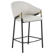 Silla de bar Chadwick tapizada en tela beige (juego de 2)
