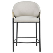 Silla de bar Chadwick tapizada en tela beige (juego de 2)